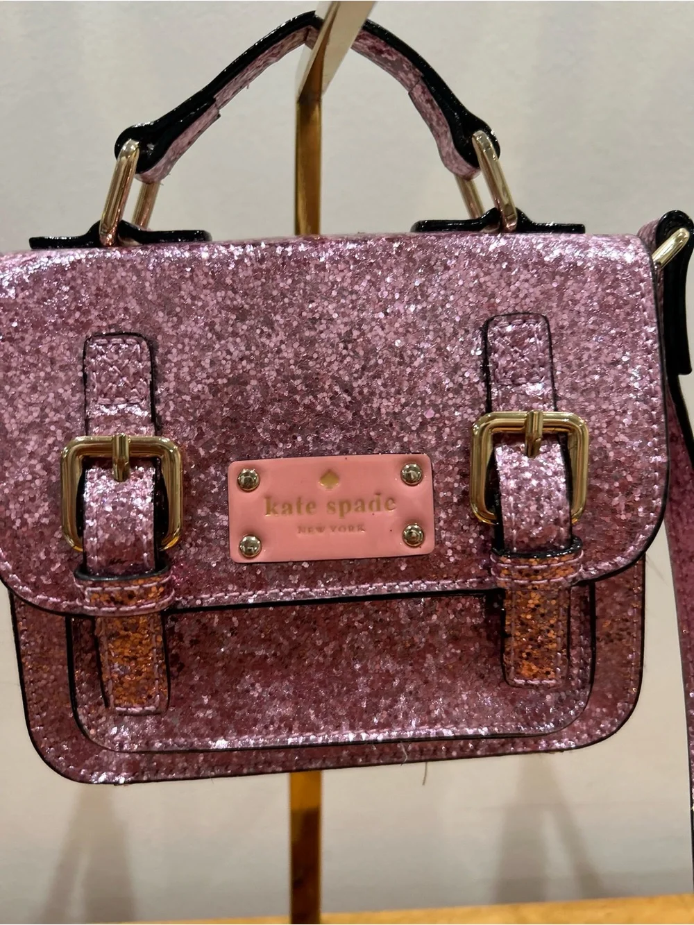 kate spade Glitter Top Handle Satchel in Pink